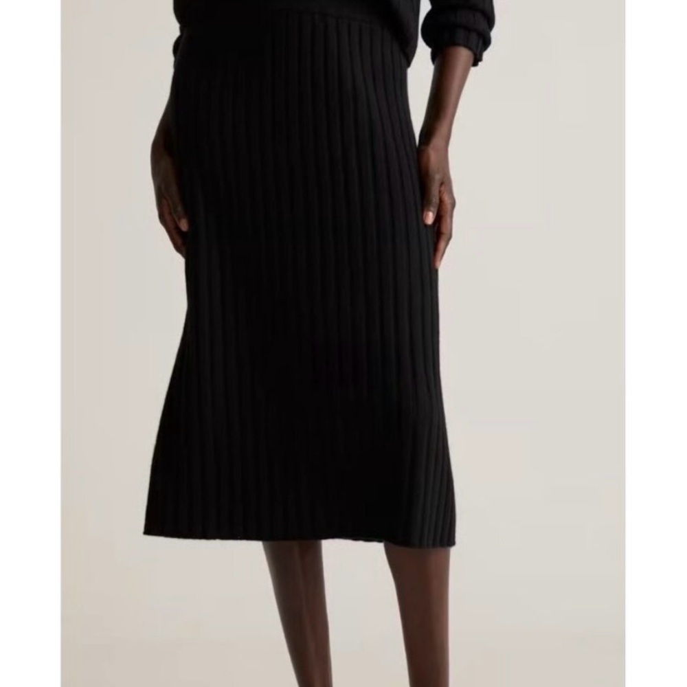 Quince Mongolian Cashmere Midi Skirt